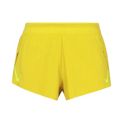 Dri-FIT ADV Logo Print Seitenschlitz Fitness Lässig Atmungsaktiv Mittelhoch Sportshorts Damen Shorts Gelb CZ9399-733