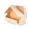 UncoveredFront Wooden Bird Feeder WoodGrain with Pitched Roof WeatherResistant
