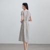 SOFSIL Elegant Polka Dot V-Neck Mulberry Silk Midi Dress