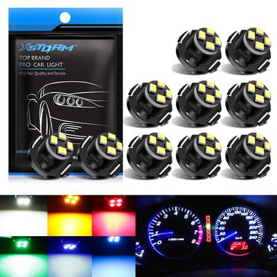 10 pz Canbus T3 LED T4.2 T4.7 Lampadine a LED Luci interne per auto Indicatore a cuneo Cruscotto Riscaldamento Lampada per strumenti automatici Bianco Blu Rosso Giallo Verde DC 12V