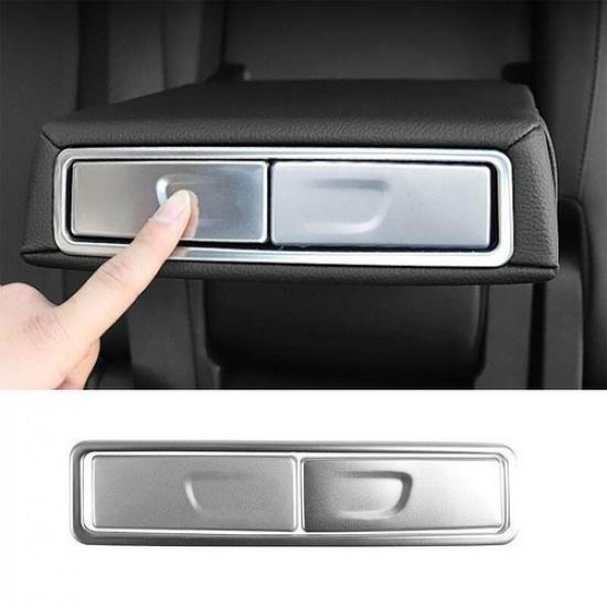 Rear Water Cup Panel Cover Trim 3PCS For Benz GLB W247 - Silver Steel