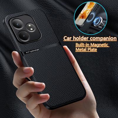 For Realme GT Neo6 SE 6.78" 2024 Case Leather Magnetic Car Holder Phone Case For Realme GT Neo6 Realme GT 6T RMX3853 Back Cover