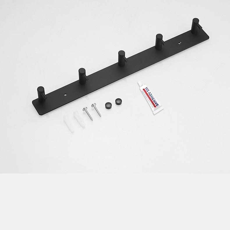 Aluminum Alloy Wall Hooks, Available in Adhesive and Drill-Free Installation Options
