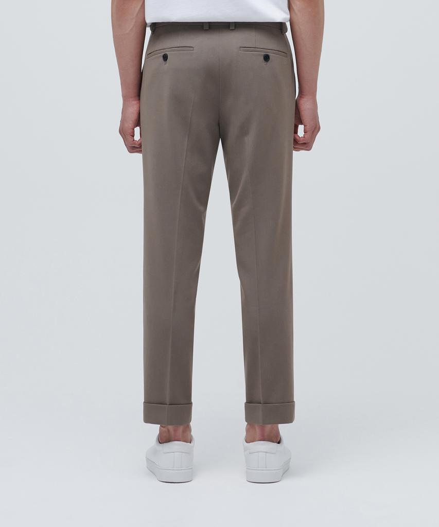 MUSINSA STANDARD Tapered Turn-Up Hidden Banding Crop Slacks [Dusty Beige]