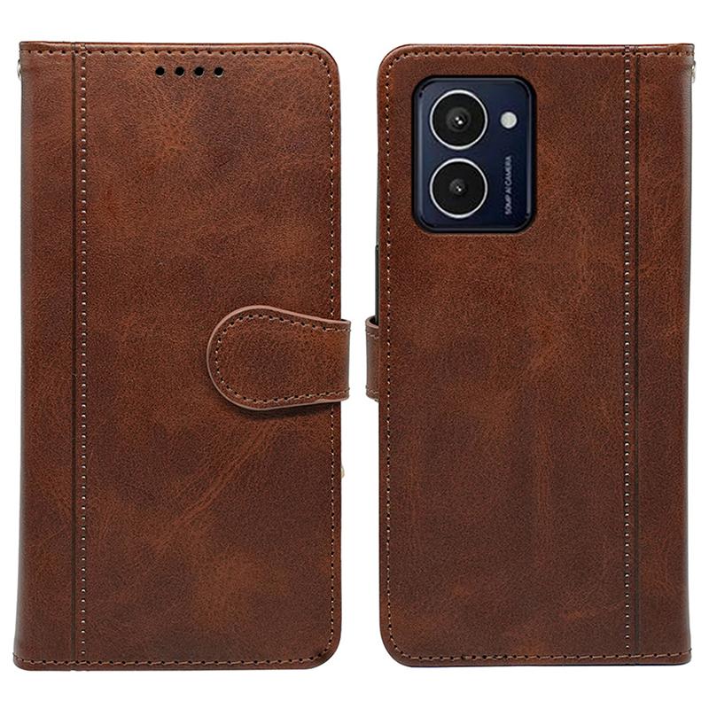 

Для HMD Pulse/HMD Pulse+ Чехол Круглая Магнитная Застежка Искусственная Кожа Чехол для Телефона Brown