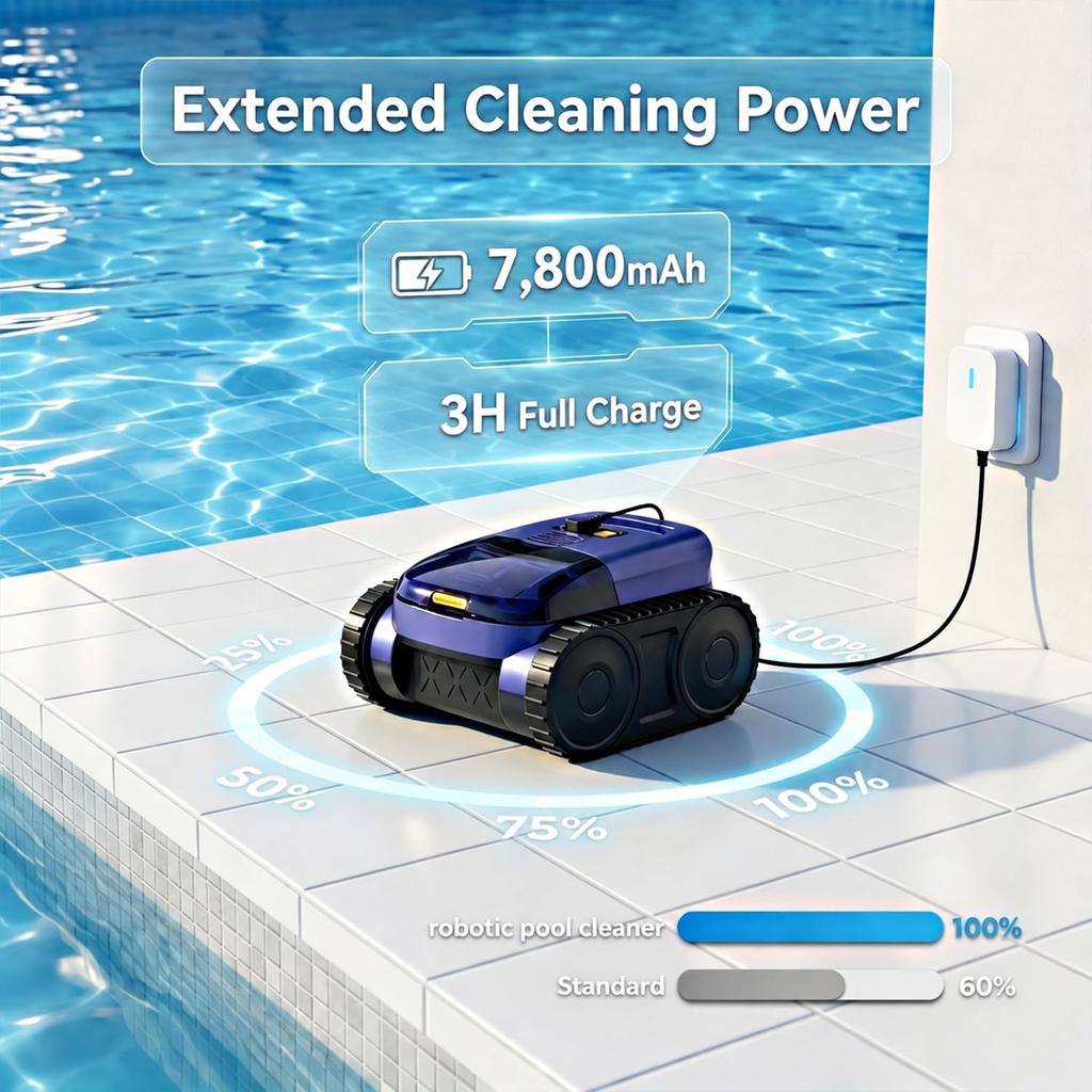 Seauto SAT25 Kabelloser Roboter-Poolreiniger mit Wandkletterfunktion