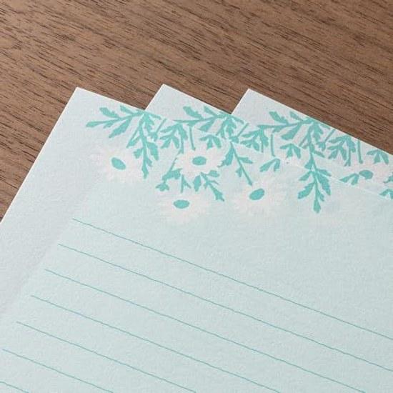 Midori Letter Set Foil-Stamped Envelope Margaret Pattern