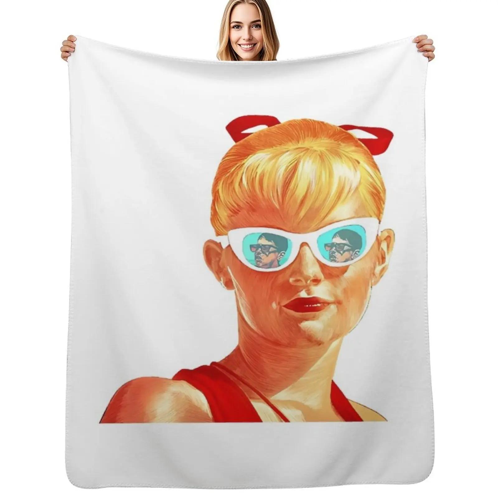 GIRLS SQUINTS THE SANDLOT Throw Blanket Year Round Soft Comfortable Blanket for Home Size: 75*100cm, Weight: 230 GSM