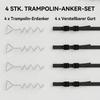 Ground Anchor Screw with Triangle Handle for Trampoline 4-Pack 32 Cm