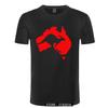 Cool Australia Map Kangaroo T Shirt Men Cotton Oneck Hip Hop Tops Harajuku Streetweaarr Australia Tshirt