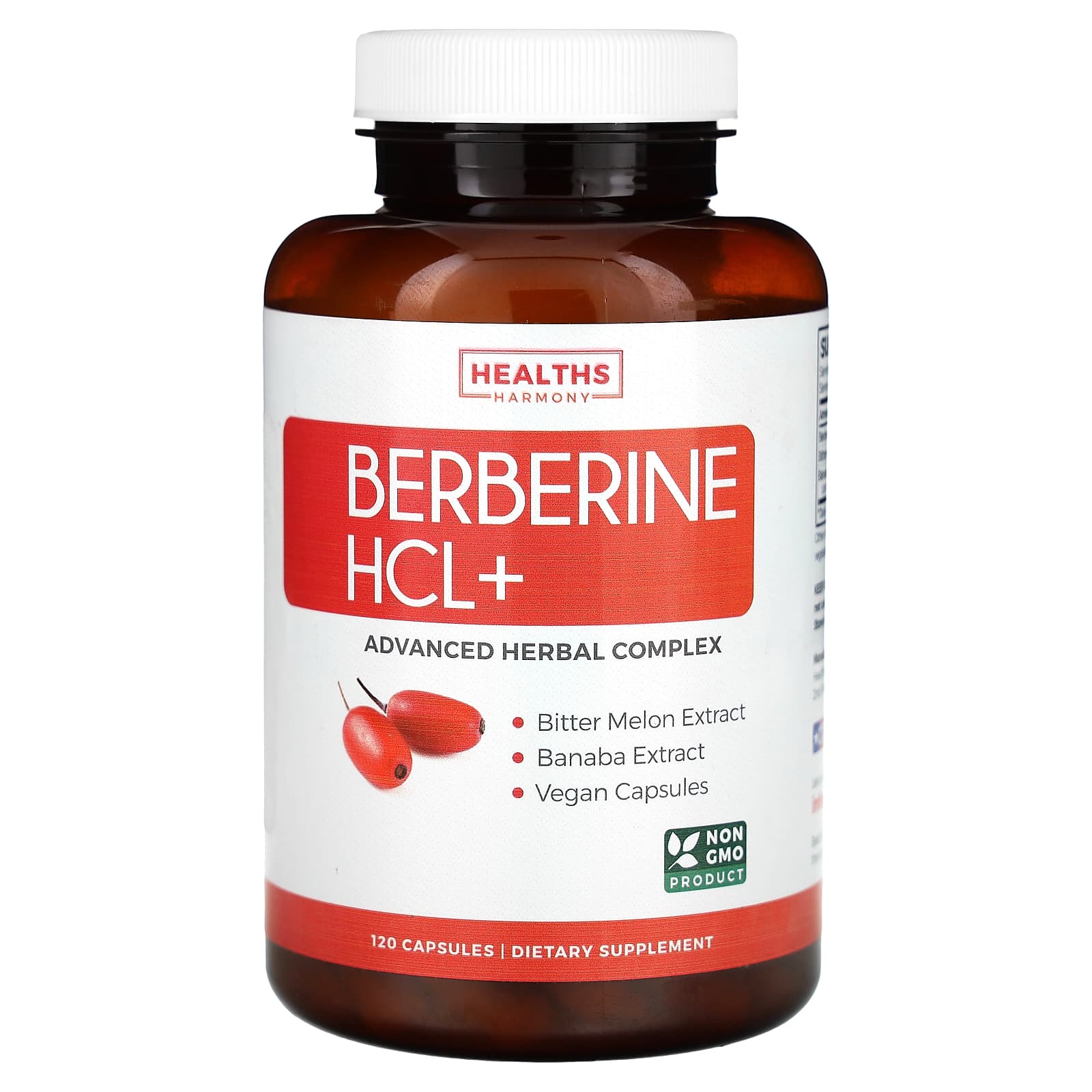 

Berberine Hcl+, 120 Capsules