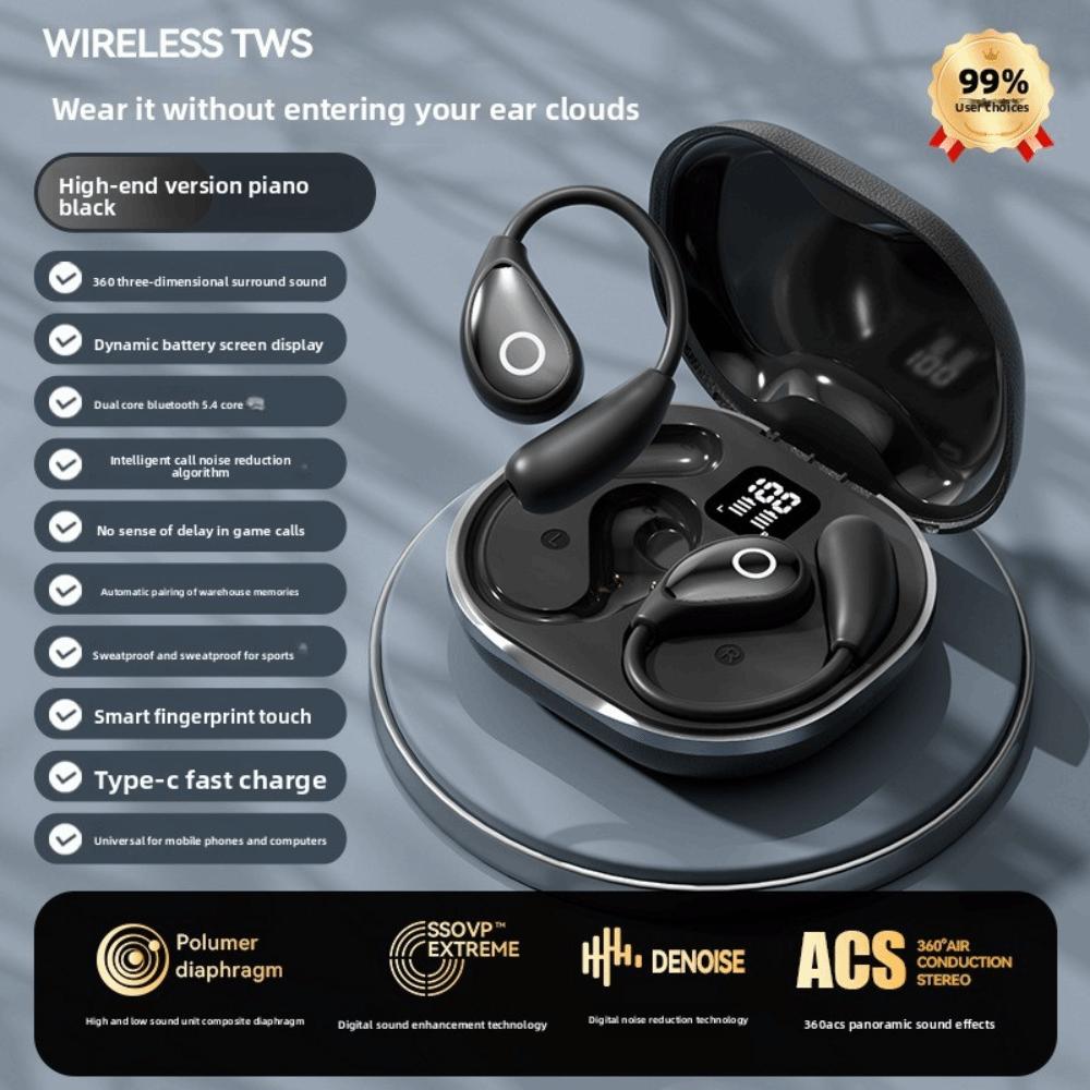 Hanging Ear Type Wireless Bluetooth Earphones Stereo Sports Earphones Game Earbuds  Universal
