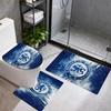 Chelsea 3Pcs Bathroom Mat Nonslip Floor Mat Set Toilet Lid Bathroom Mat Bathroom Absorbent Door Mat Decoration