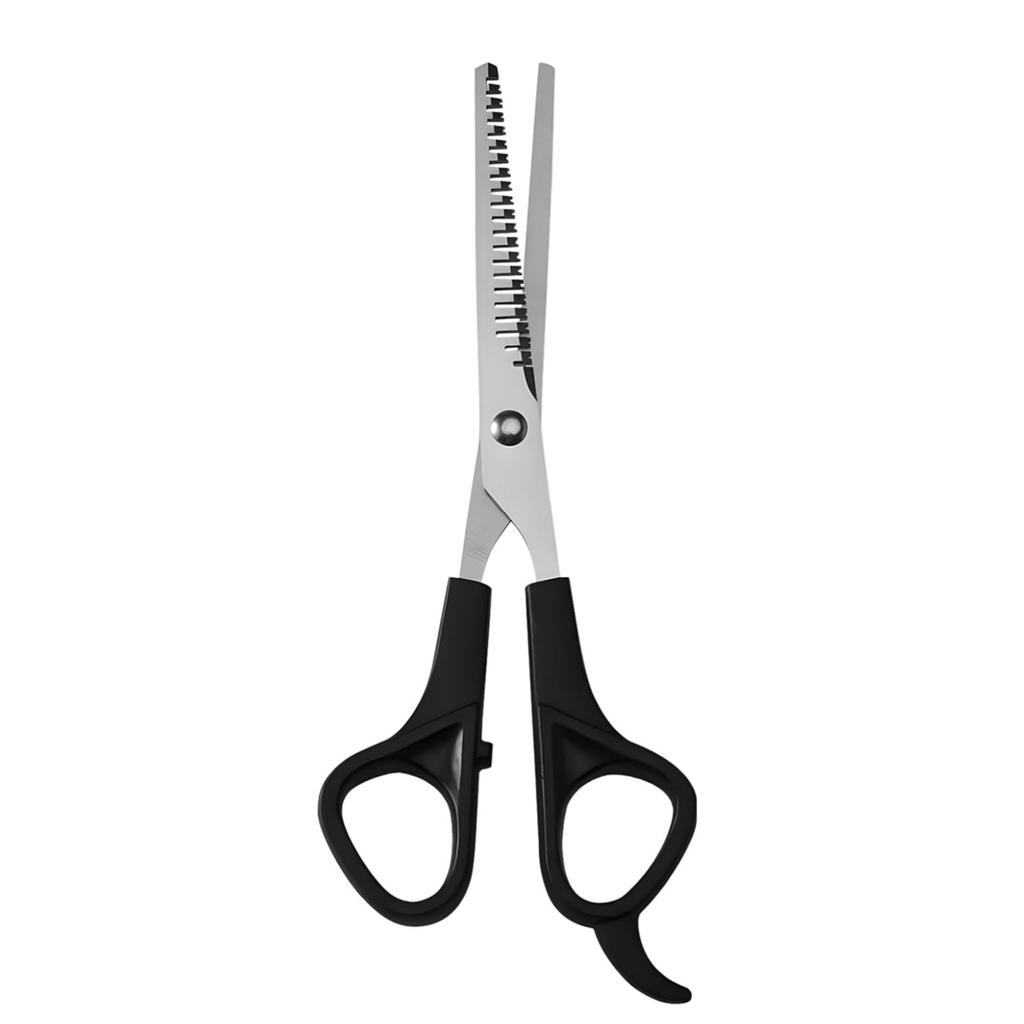 Hair Cutting Scissors Thinning Shears 6 Inch Professional Stainless Steel Barber Scissors with Sharp Blades for Men Women Black