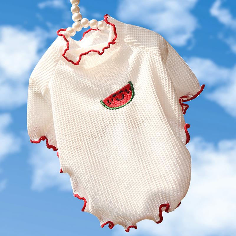 Spring/Summer Dog Cat Pet Clothes Bottom Shirt Autumn Bipod Teddy Than Panda Homewear Dog Supplies Clothing