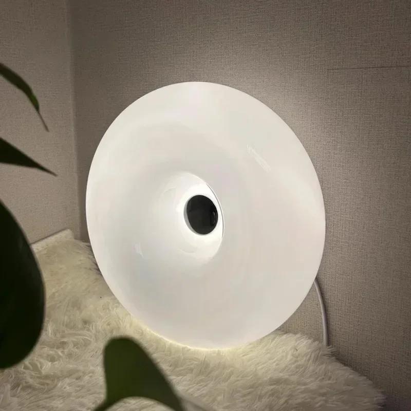 Design Donut Wall Lamp Glass Wall Sconce Living Room Bedroom Bedside Hallway Staircase Balcony Home IndoorDecor Lighting Fixture