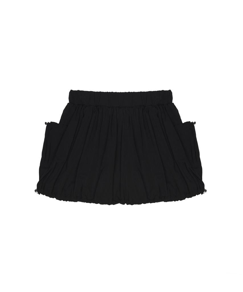 Nigaennikol Side Pocket Balloon Skirt_Black