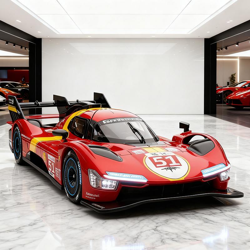 1:22 499P Le Mans Racewagen Legeringsmodel Legeringsauto Model Geluid En Licht Terugtrekken Speelgoed voor Kinderen Verzamelaarsobjecten Verjaardagscadeau