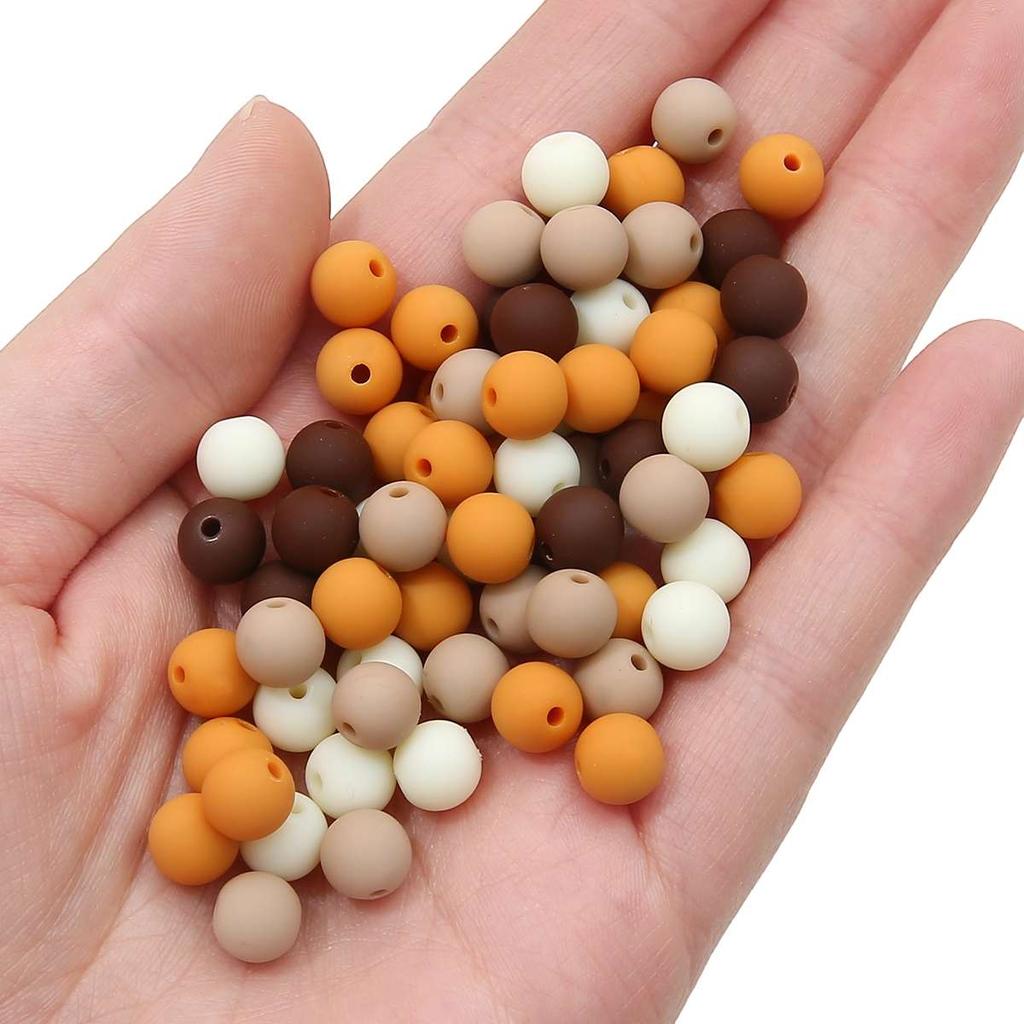 30pcs 8mm Mixed Colors Frosted Acrylic Beads Round Loose Spacer Beads for Necklace Bracelet Keychain DIY Jewelry Craft Making Beads