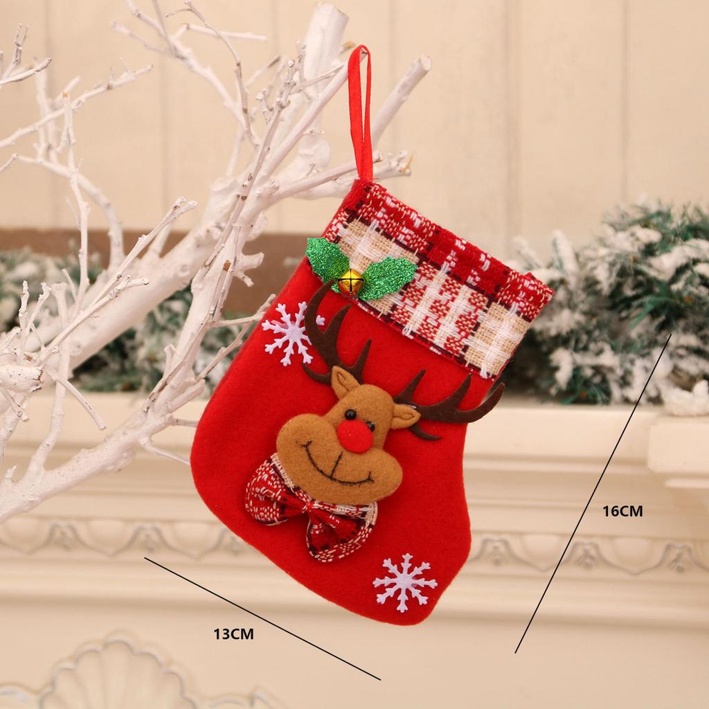 1PC Christmas 2026 Gifts Xmas Stocking Ornaments Holiday Gift Bags Festive Sock Tree Decorations for Xmas Party Home Decor