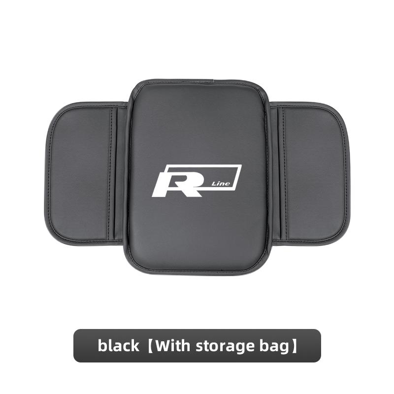 PIG1 Volkswagen Car Logo Armrest Box Cushion Pad Auto Armrest Mat Leather For VW GTI Polo Golf MK6 Passat B6 Tiguan Arteon Jetta ID.3