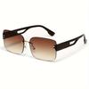 New Frameless Fashion Glasses for Men and Women Square Sunglasses for Both Genders
