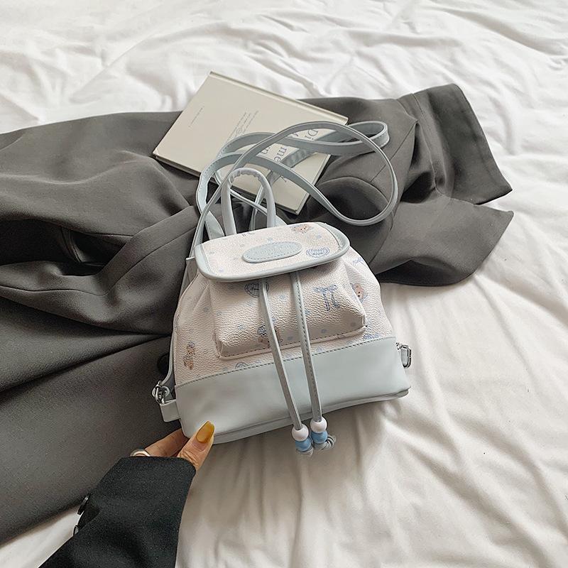 Cute Printed Backpack for Women New Trendy Fashion Simple Mini Schoolbag Summer Sweet Girl Backpack