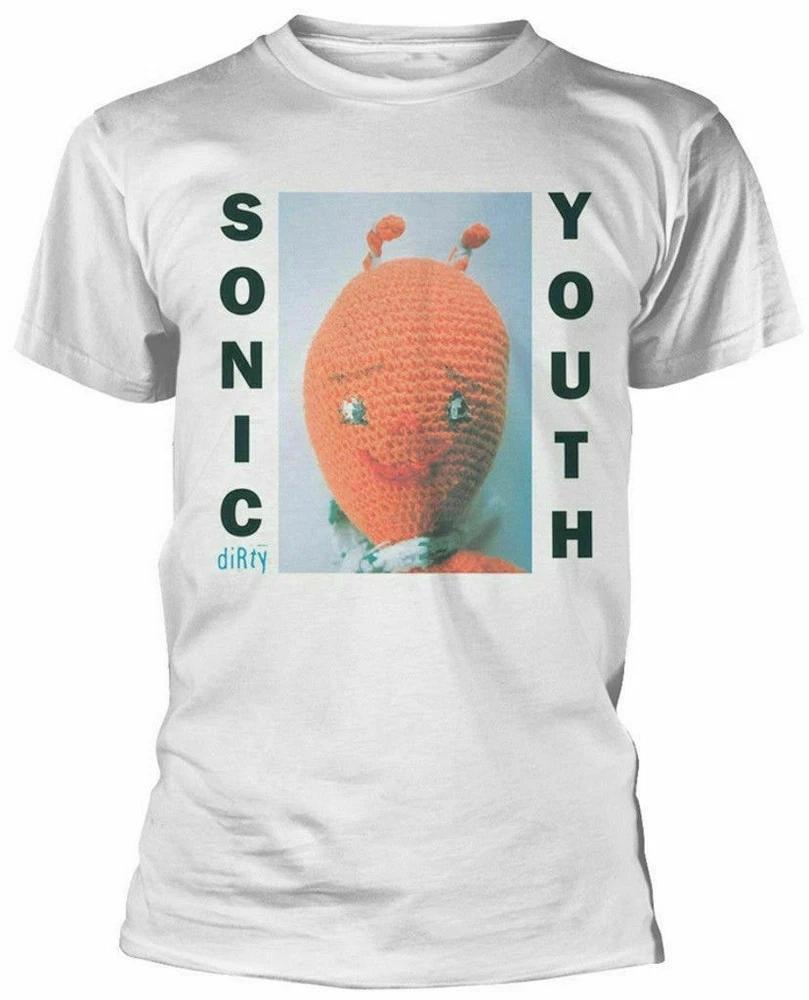 Officially licensed Sonic Youth Dirty Unisexs White T Shirt Sonic Youth Classic Tee S