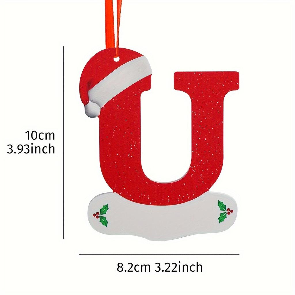 26 English Letters Christmas Decoration Pendant Christmas Tree Ornaments for Home Decor Navidad New Year 2026 Decor Accessories