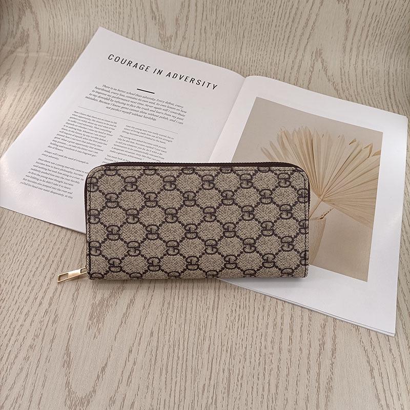 European & American Fashion Large Capacity Zipper Clutch Wallet - Multi-Card Slot, Simple, High-End Design