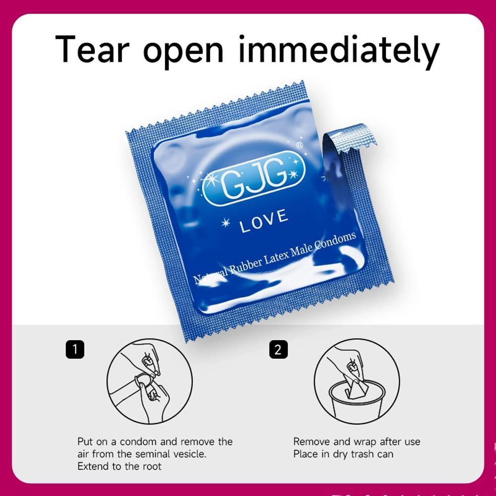 Ultra-thin Condom Natural Latex Condom 52mm Lemon Flavor Safe Sex Sex Product for Male