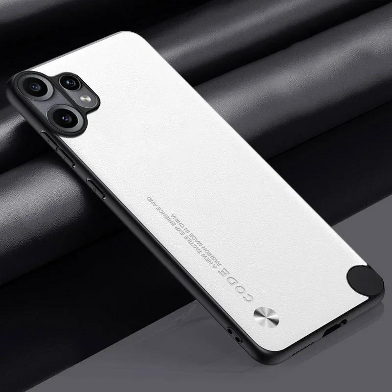 

Простой кожаный чехол для Nothing CMF Phone 2 Pro Матовая силиконовая задняя крышка Защита камеры Ударопрочный бампер для CMFphone2pro For CMF Phone 2 Pro белый