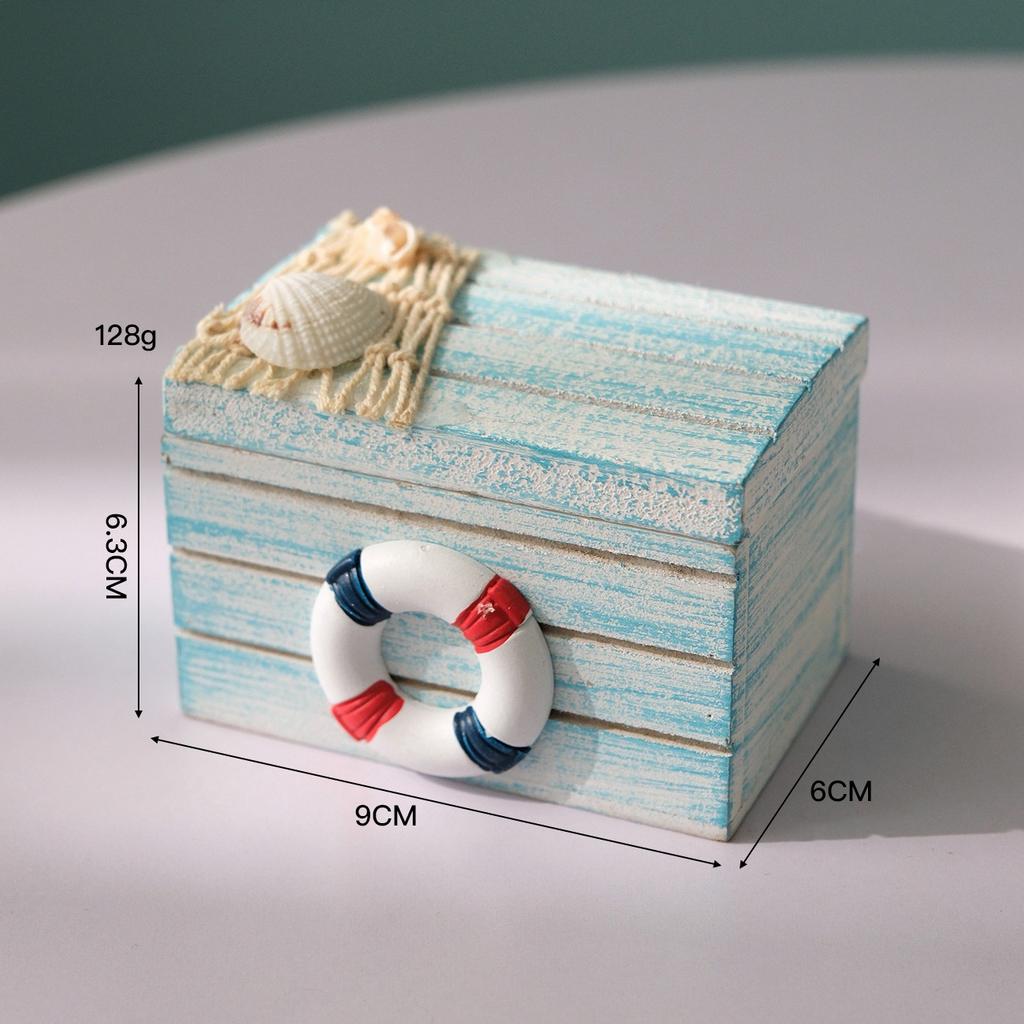 1pc Ocean Theme Home Decor Ornament Mini Small Undersea Treasure Box Home Decor Craft Photoshoot Party Prop Holiday Gifts