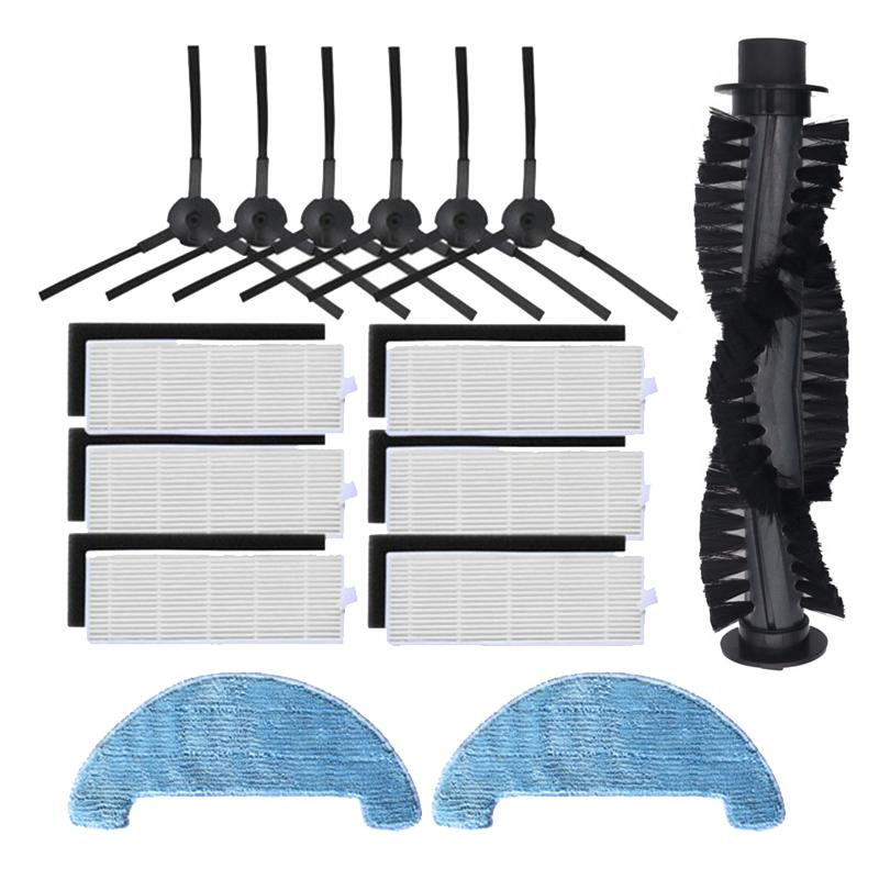 Seitenbürste HEPA-Filter Wischlappen Lappen für Osoji Dojosan 950 990 680 870 Ilife A6 A8 Staubsaugerteile Bürsten Reinigungsmopp