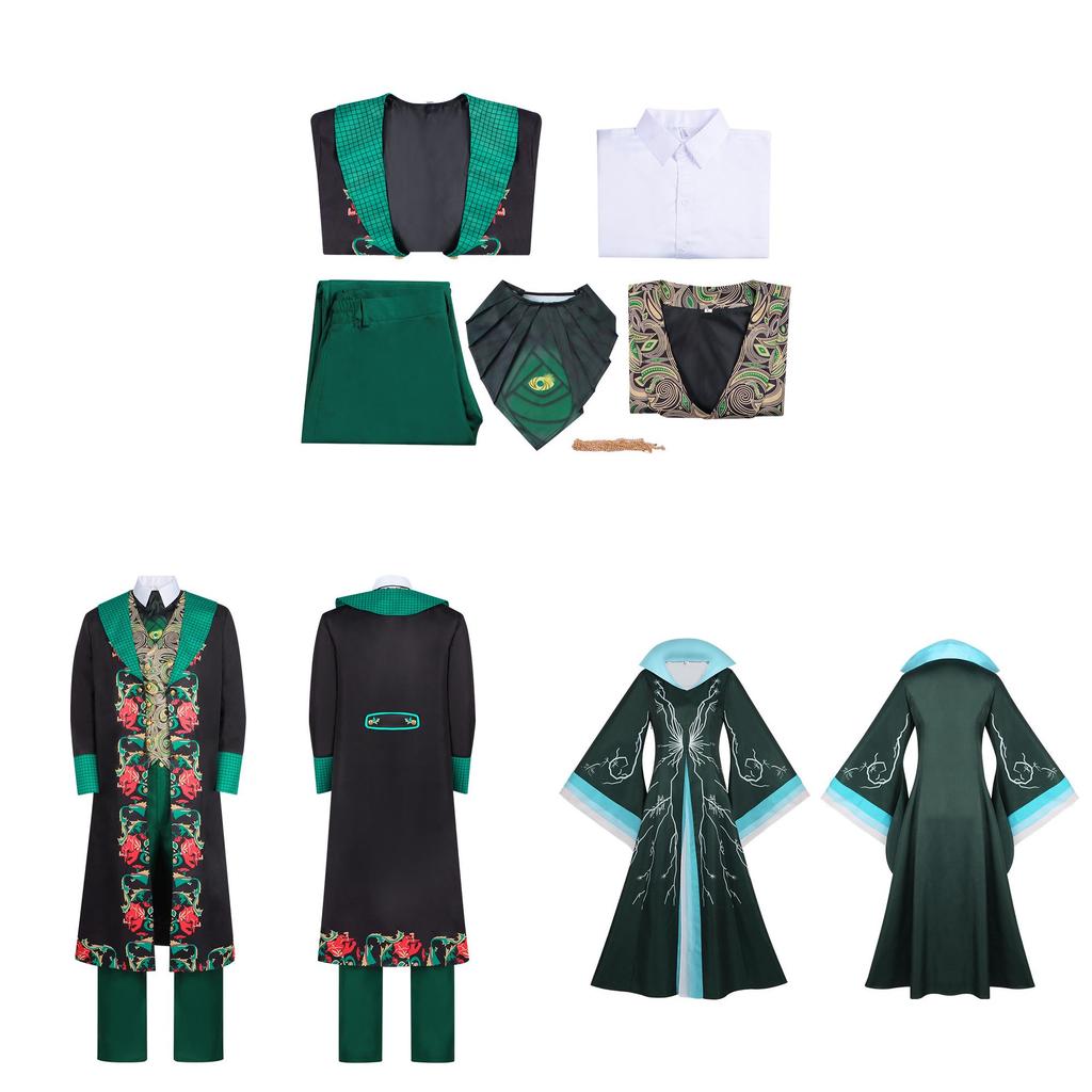 Wicked Witch Cosplay Costume For Adults With Polyester Fabric Halloween Stage Performance