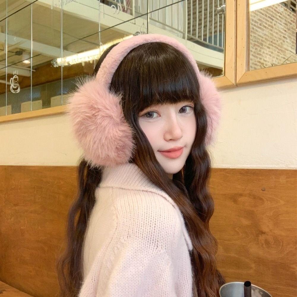 

Plush Earmuffs Candy Color Ear-Muffs Ear Cover Fashion Ear Muffs Outdoor рожевий