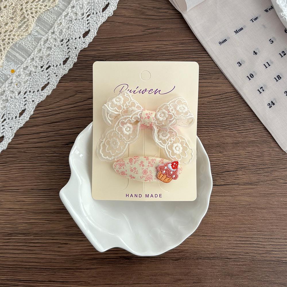 Pink Floral Hair Clip for Little Girls - Cute Bow for Children's Side Bangs and Baby Hair