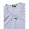 Women S Shirring Ribbon Woven Short Sleeve  Lilac 
