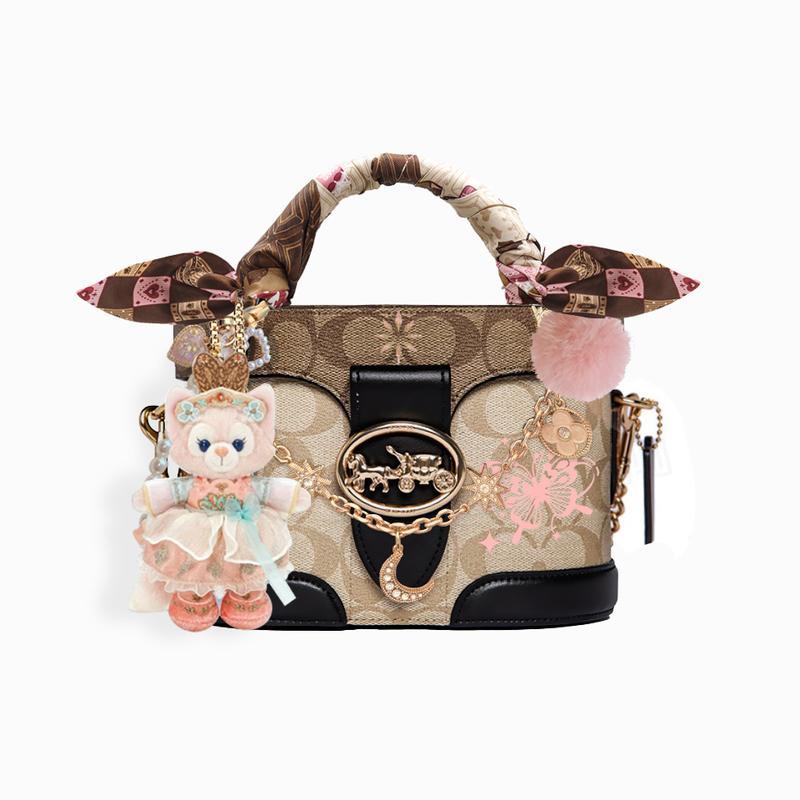 

COACH handbag [Customized bag] Georgie 20, classic, fashionable and versatile JELLYCAT cowhide, wind Xingyue Liuguang basic package (bag + dust bag) коричневий