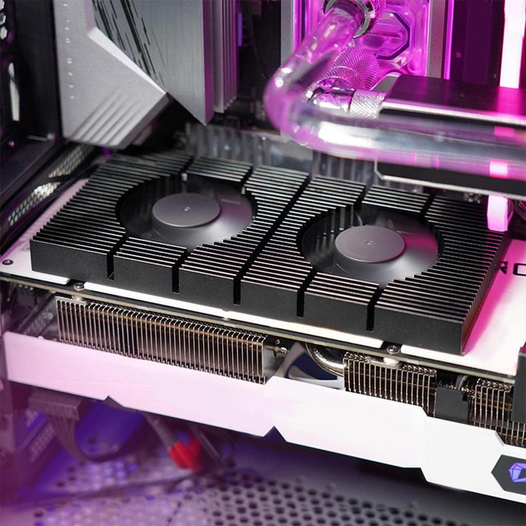 IPOTCH GPU Backplate Radiator Heatsink Memory Cooling Fan Adjustable Speed for RTX 15mm Thick 3090, 3080, 3070,