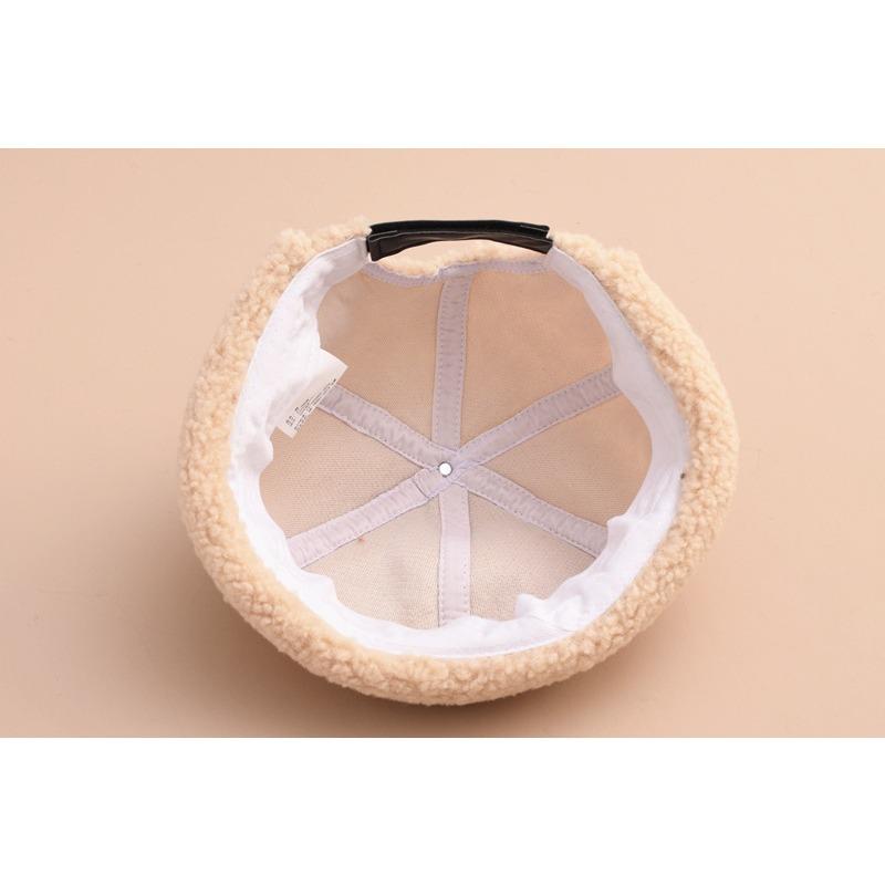 Hat Men's Winter Vintage Lamb Plush Hip Hop Landlord Hat Korean Versatile Gua Skin Hat Simple and Fashionable Beret Hat Women's Fashion