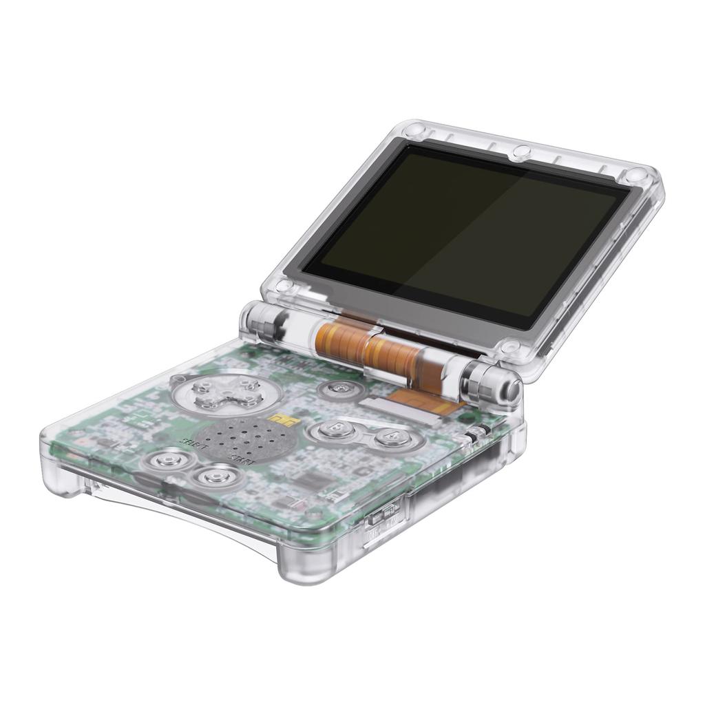 IPS GBA SP Upgrade eXtremeRate Benutzerdefiniertes Ersatzgehäuse Kompatibel mit sowohl durchsichtigem Material IPS als auch Standard-LCD-Konsole oder Bildschirm Nicht