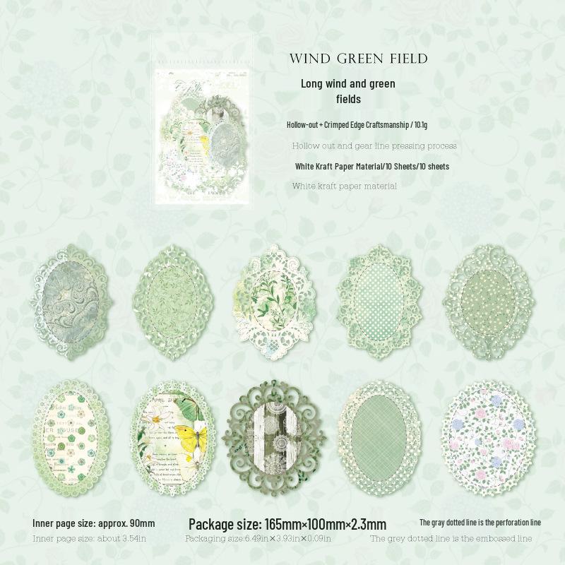 MòMòBái Kraft Paper Hollow Lace Floral Dream Series - 6 Styles for Journal Collage Decor