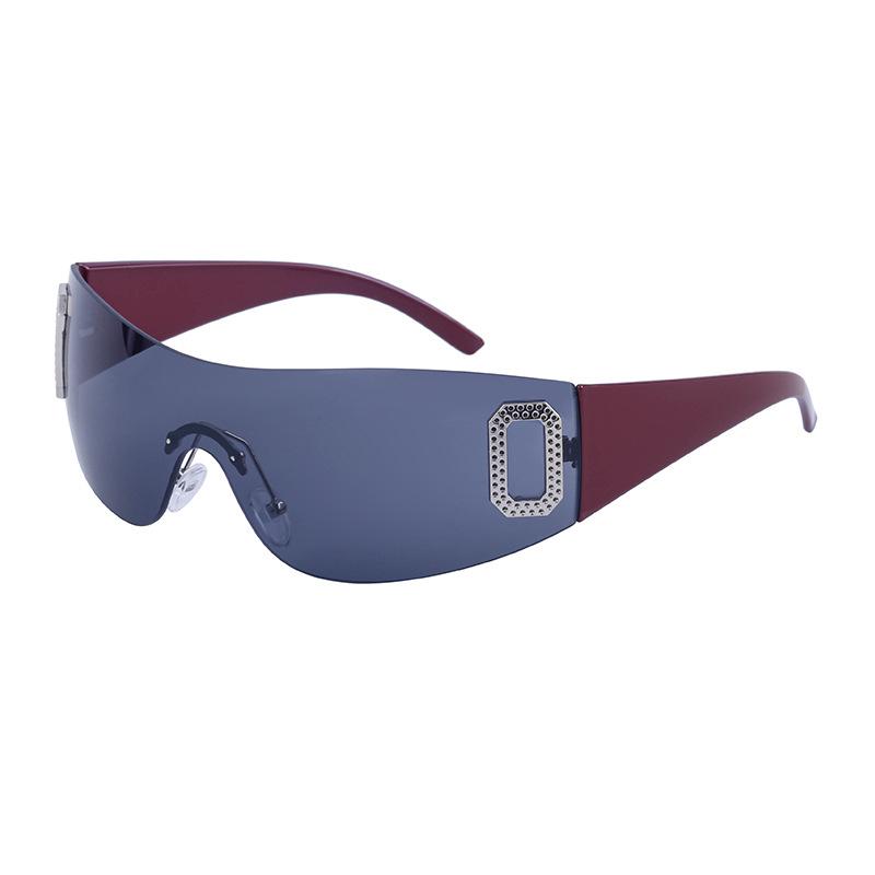 Retro Frameless Windproof Sunglasses Women'S Personality Street Trend Large Frame Sunglasses Women'S Glasses
