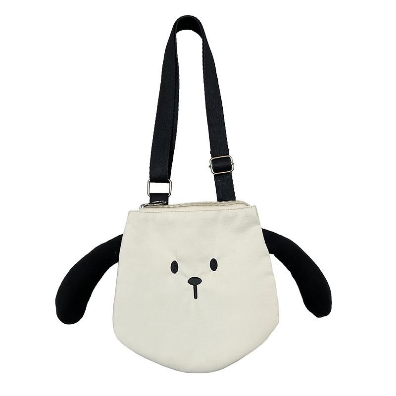 Child Canvas Bear Crossbody Bag With Reinforced Stitching For Kids Daily Use