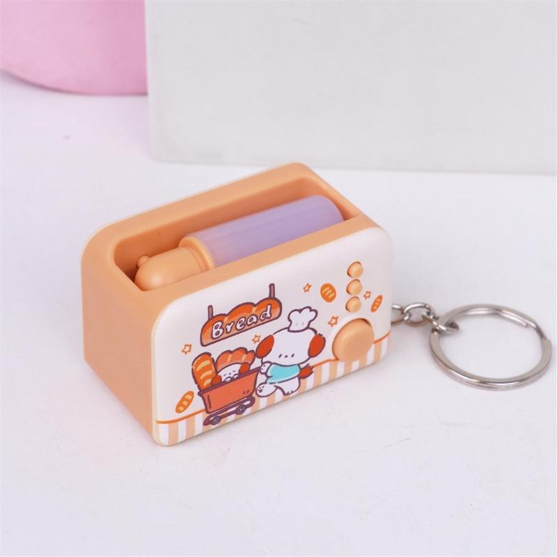 Interactive LED Keyring For Evening Key Finding And Finger Exercise Shatterproof Plastic Construction Keychain