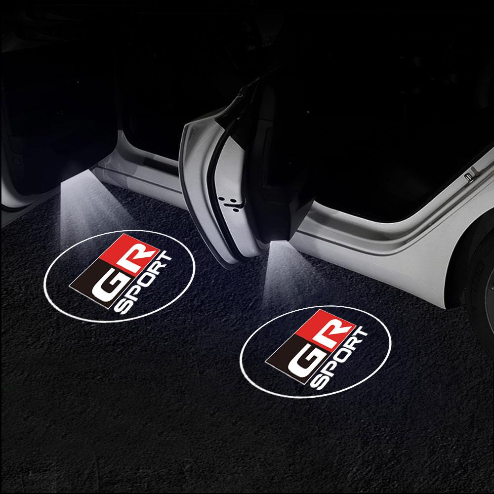 1/2PCS Car Door Welcome Lights Led HD Projector Lamps For Toyota wildlander C-HR GR Sport Vios Izoa Yaris Prius Avensis Prado