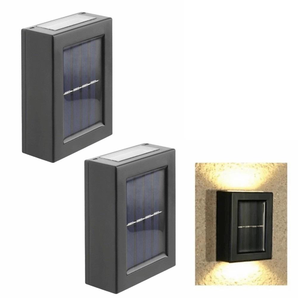 2Pcs Waterproof Solar Wall Light Solar Powered Decorative Light Solar Spot Light Up Down Lighting LED Solar Light