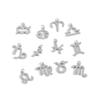 CARLIDANA Hot-Selling Stainless Steel Pendant 12 Zodiac Silver Color Pendant DIY Jewelry Accessories Necklace Pendant Charms