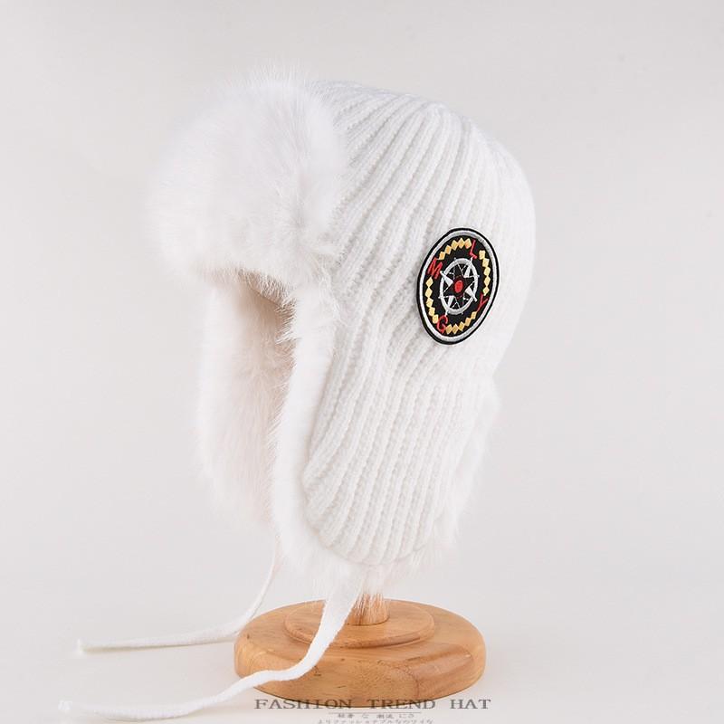 Womens Winter Knit Beanie Hat With Fleece Lining Warm Ear Protection Acrylic Wool Blend Cap Cold Weather